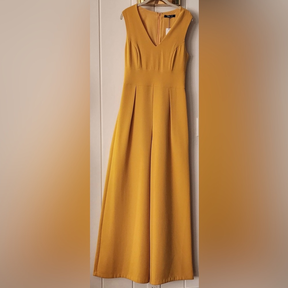 Lovely Mustard/Yellow Wide Leg Jumpsuit